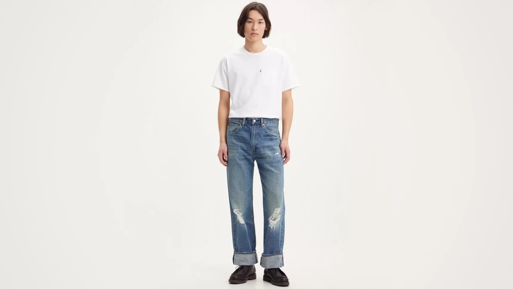 Fashion 50'S Straight Jeans Heren Jeans