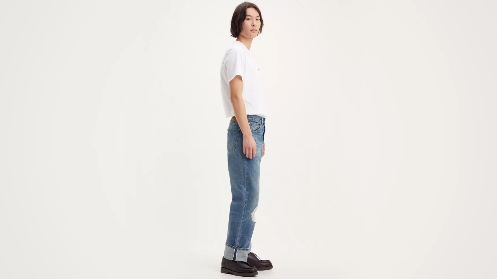 Fashion 50'S Straight Jeans Heren Jeans