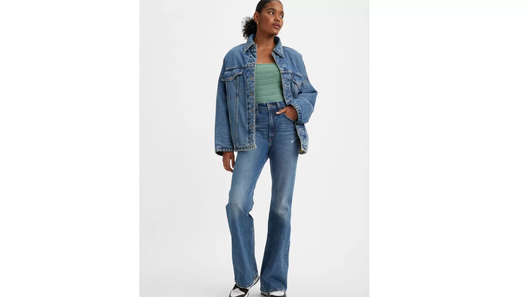 Discount 70'S High Flare Jeans Dames Jeans