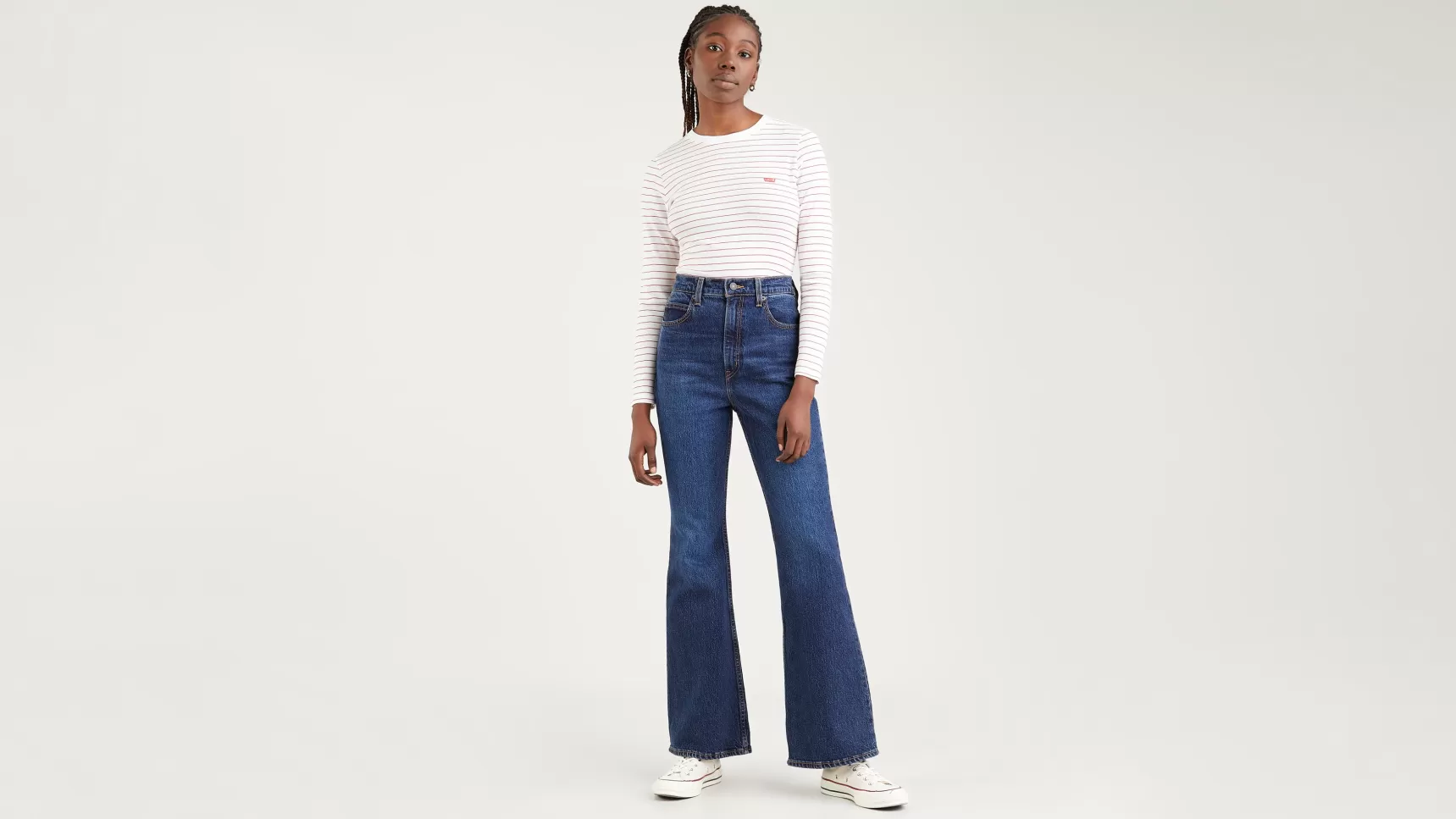 Best Sale 70S High Flare Jeans Dames Jeans