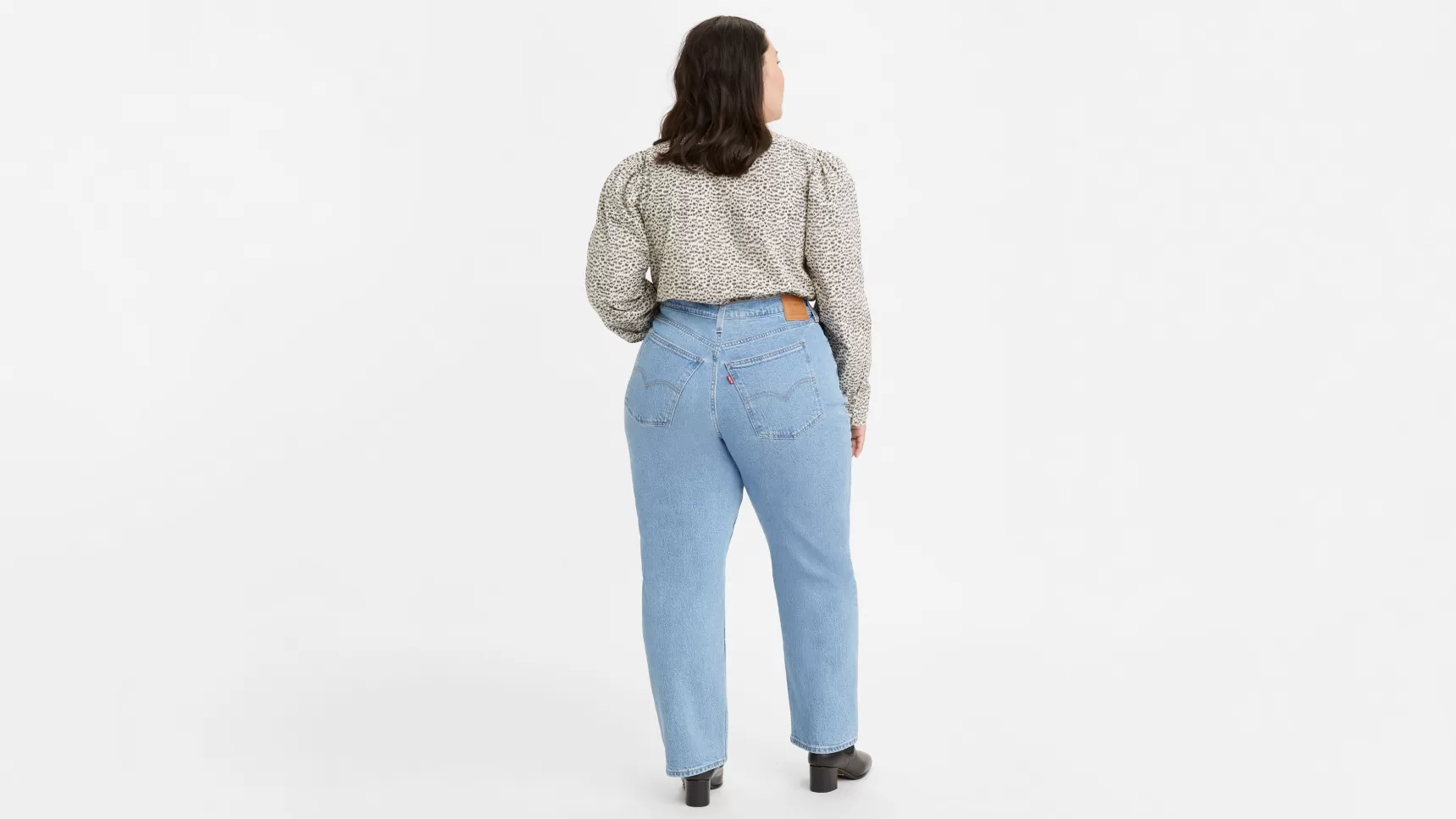 Cheap 70'S High Straight Jeans (Grote Maat) Dames Jeans