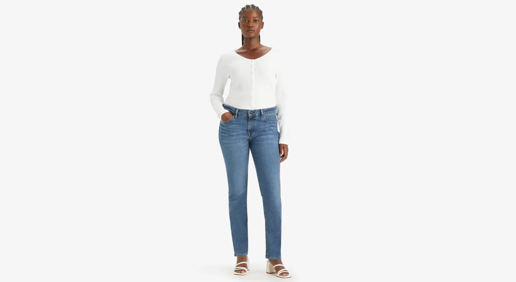 Best 712™ Slim Jeans Met Paspelzak Dames Jeans