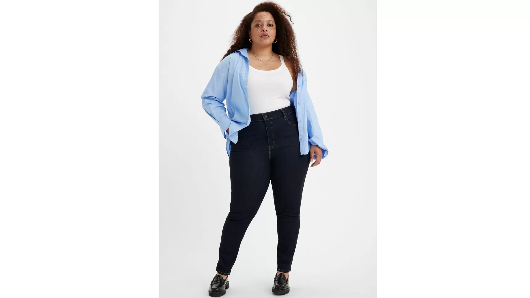 Cheap 721 Skinny Jeans Met Hoge Taille (Plus Size) Dames Jeans