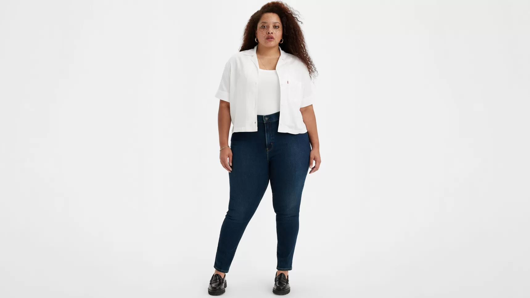 Cheap 721 Skinny Jeans Met Hoge Taille (Plus Size) Dames Jeans