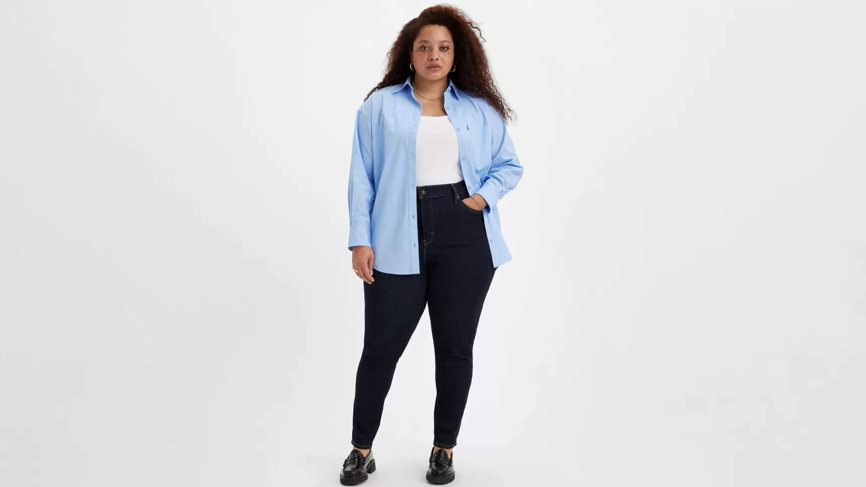 Cheap 721 Skinny Jeans Met Hoge Taille (Plus Size) Dames Jeans