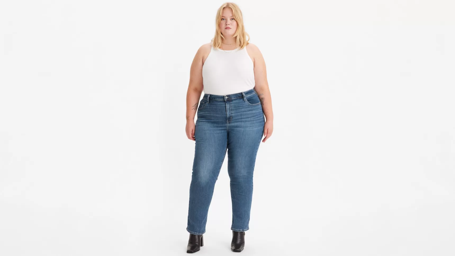 Clearance 724™ Rechte Jeans Met Hoge Taille (Plus Size) Dames Jeans