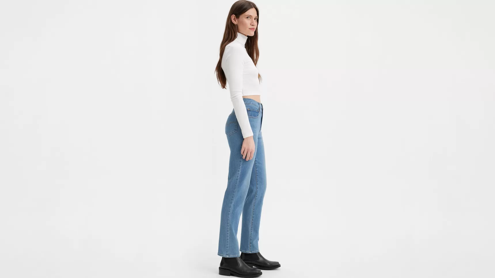 Cheap 724™ Straight Crop Jeans Met Hoge Taille Dames Jeans