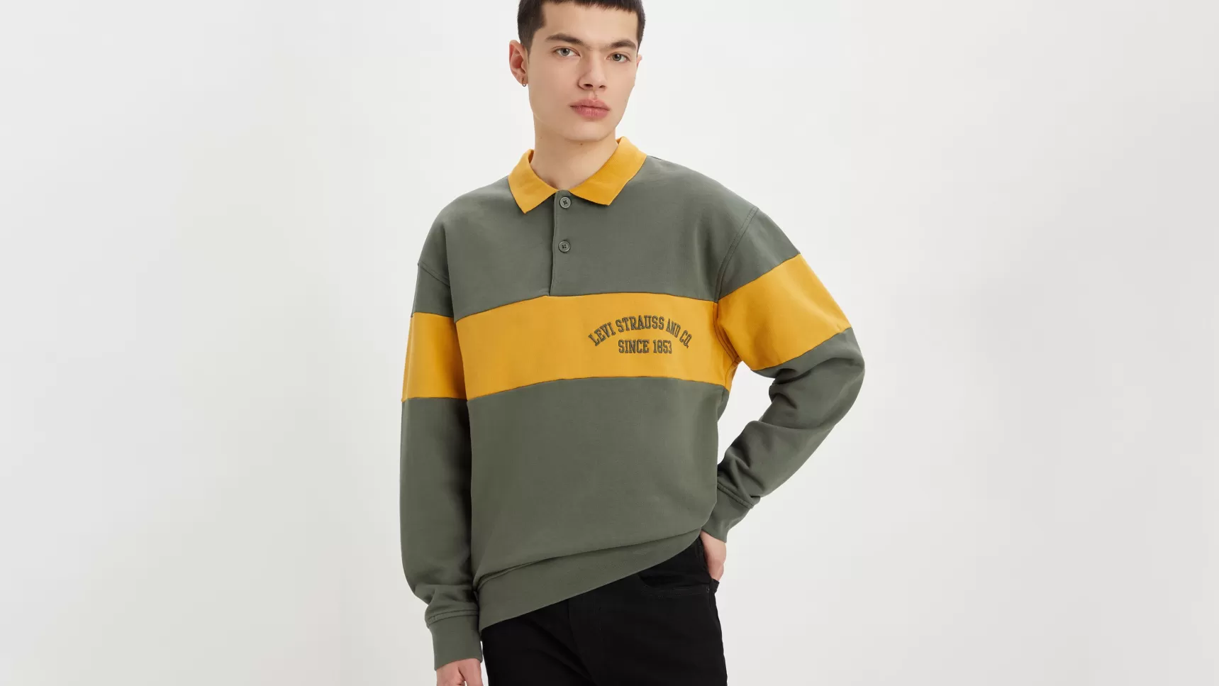 Cheap Archive Collared Crewneck Sweatshirt Heren Truien & Sweaters