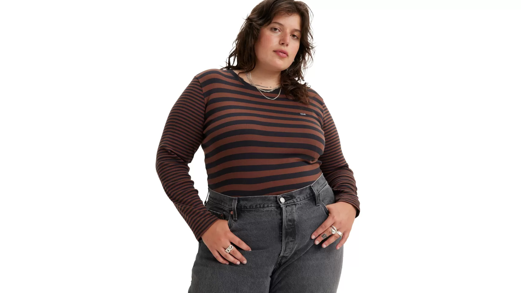 Hot Baby Tee T-Shirt Met Lange Mouwen (Plus Size) Dames Tops & T-Shirts