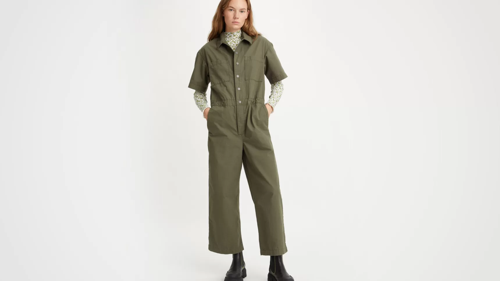 Store Boilersuit Met Korte Mouwen Dames Jurken & Tuinbroeken