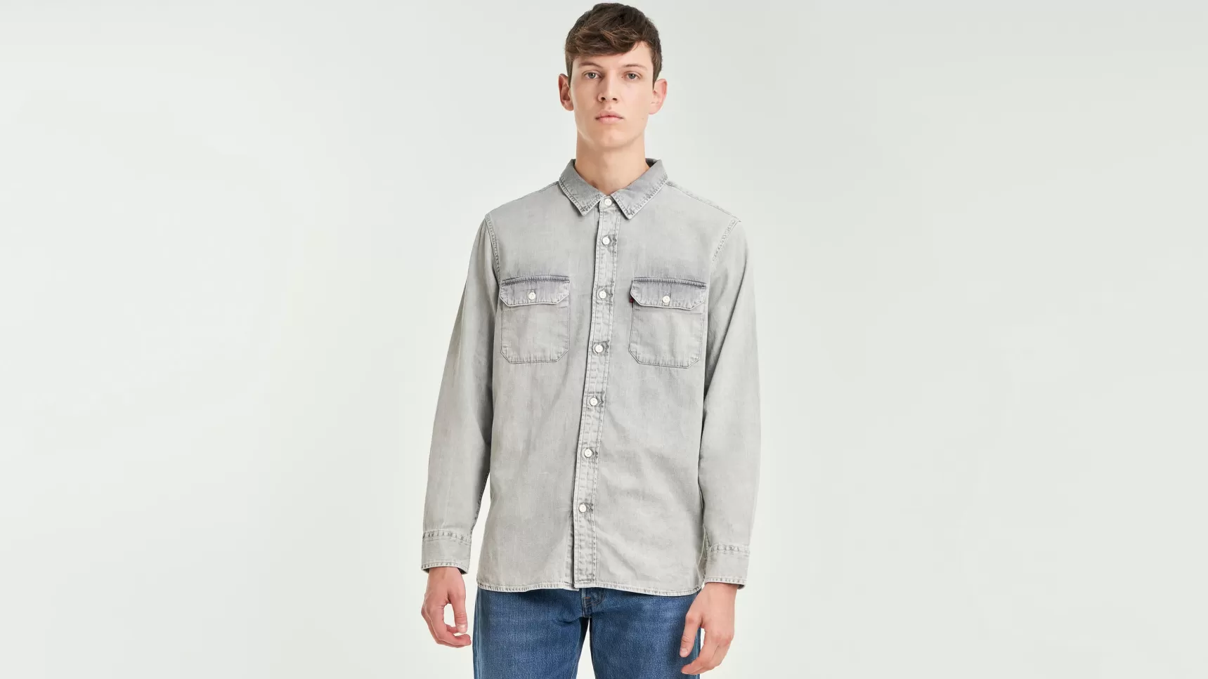 Cheap Classic Worker Overshirt Heren Overhemden