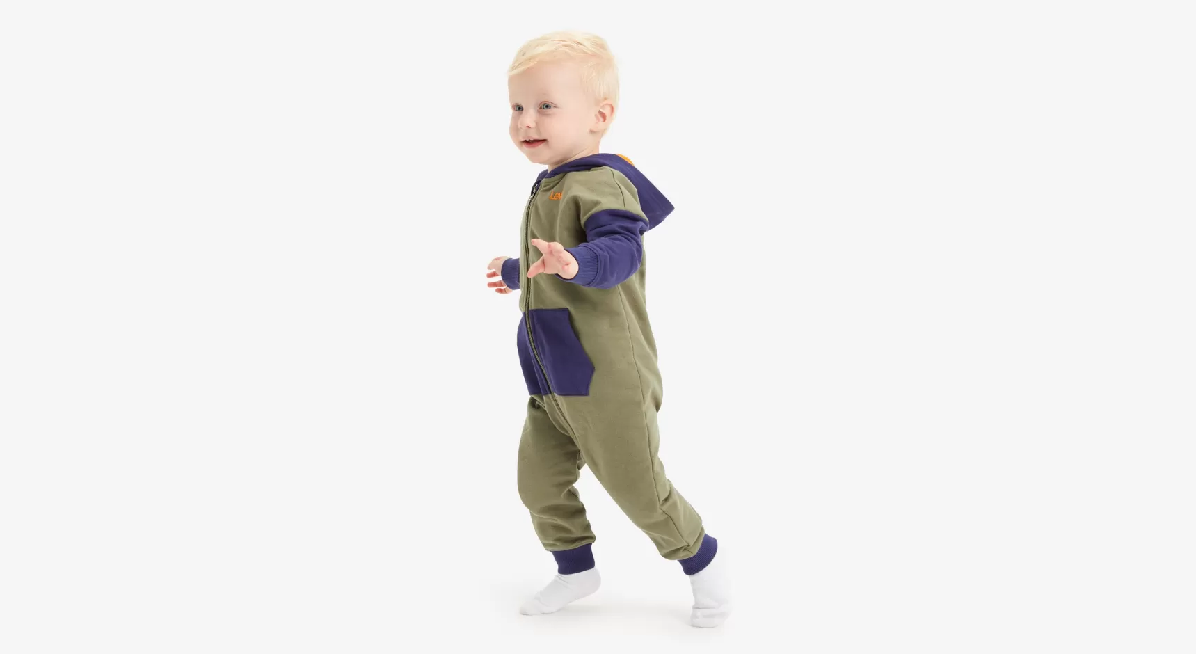 Hot Colorblock Coverall Met Capuchon Voor Baby'S Kinderen Baby