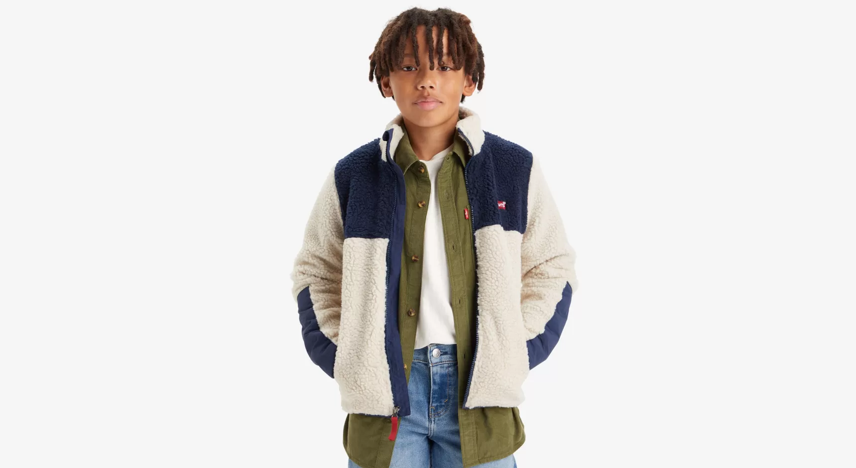 Hot Colorblock Sherpa Jack Voor Tieners Kinderen Tiener