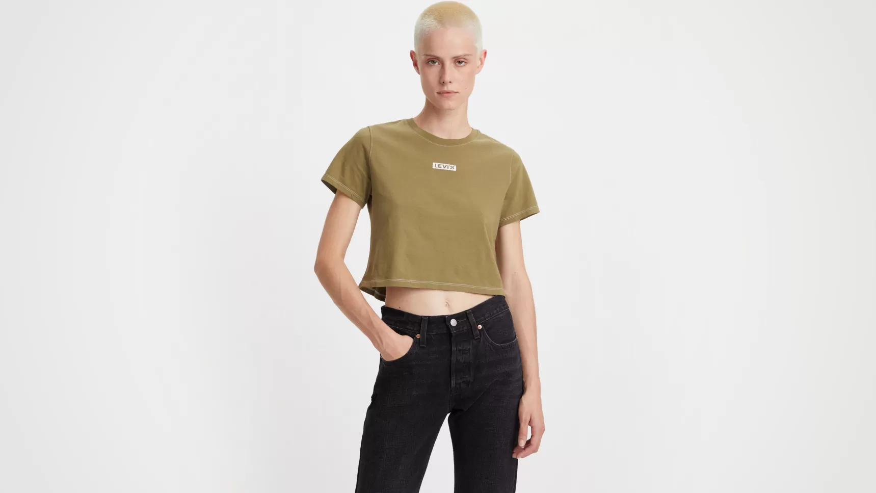 Store Cropped Jordie T-Shirt Dames Tops & T-Shirts