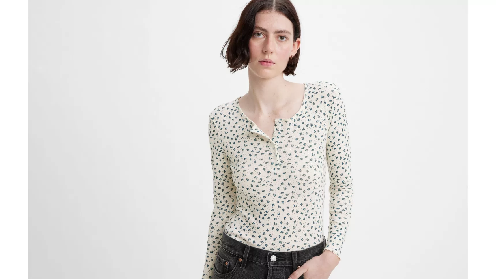 Store Dry Goods Henley Top Dames Tops & T-Shirts