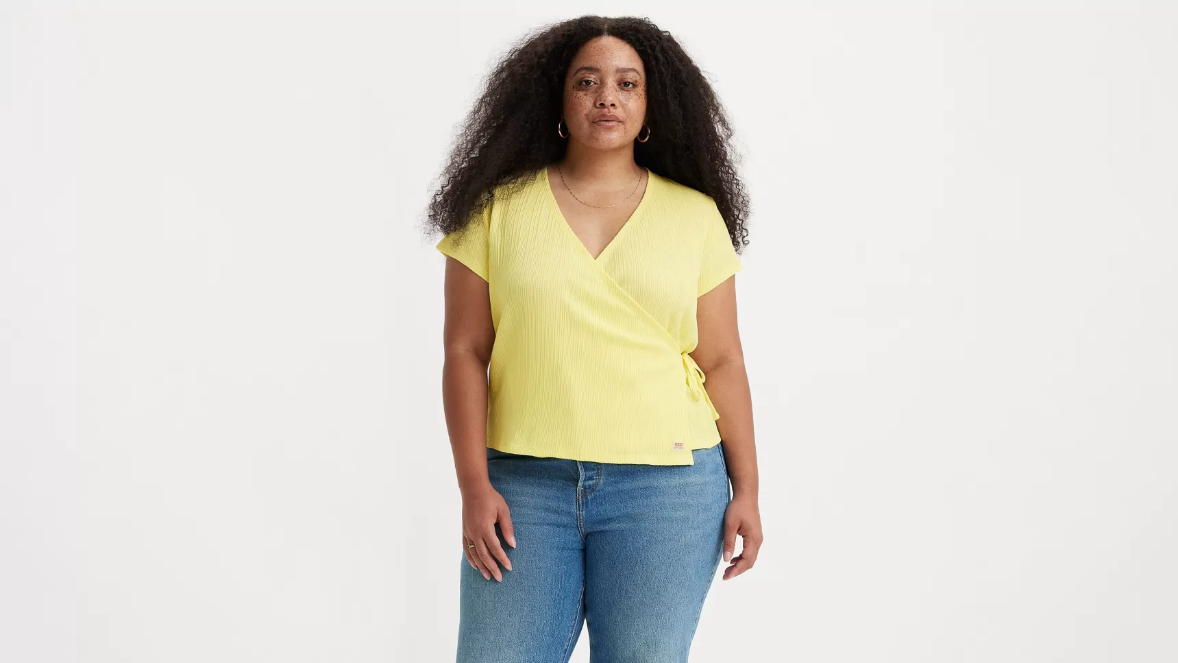 Outlet Dry Goods Pointelle Wikkel-T-Shirt (Plus Size) Dames Tops & T-Shirts