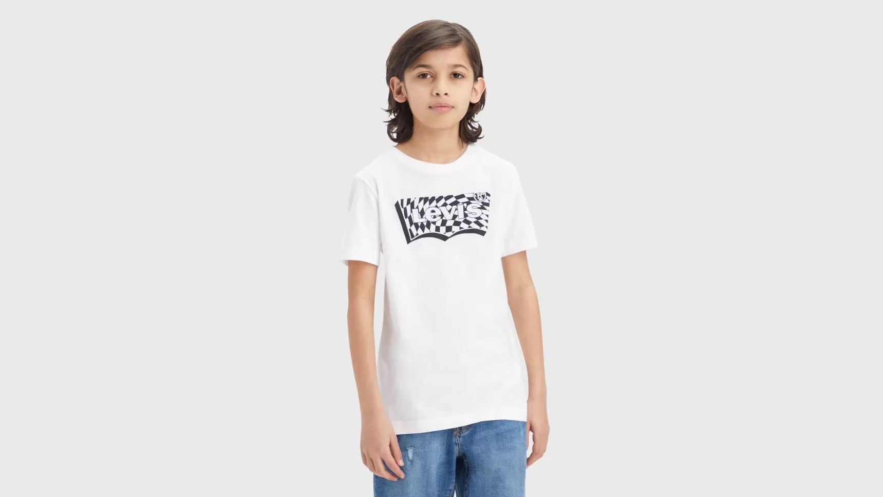 Sale Geruit Batwing T-Shirt Kinderen Tiener