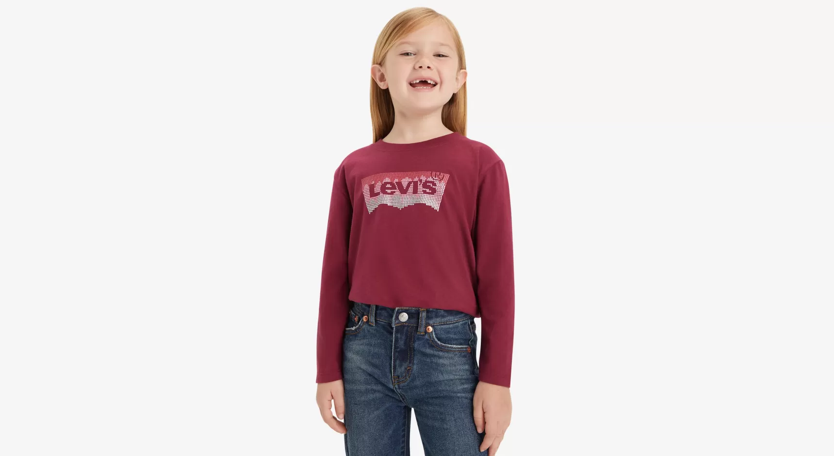 Cheap Glitter Batwing T-Shirt Met Lange Mouwen Voor Kinderen Kinderen Peuter & Kids