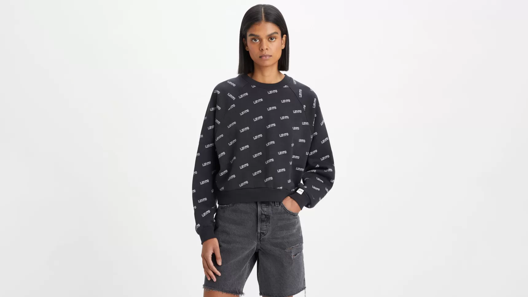 New Graphic Vintage Raglan Sweater Met Ronde Hals Dames Truien & Sweaters