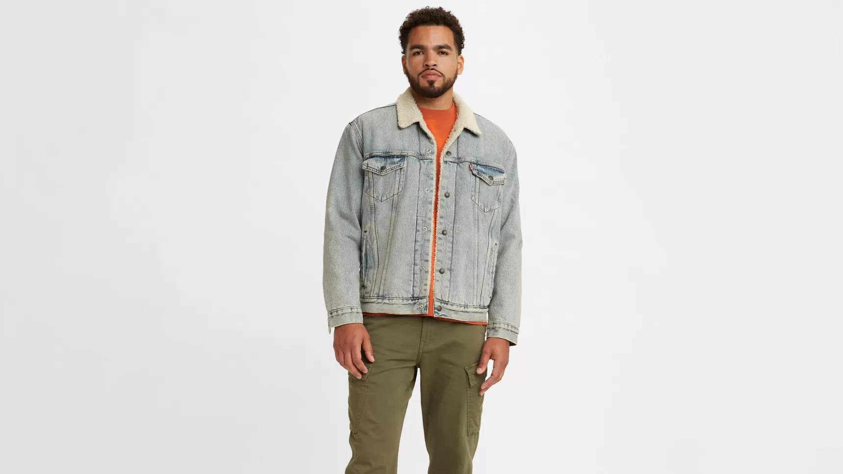 Store Het Sherpa Type Iii Truckerjack Heren Spijkerjassen & Sherpas