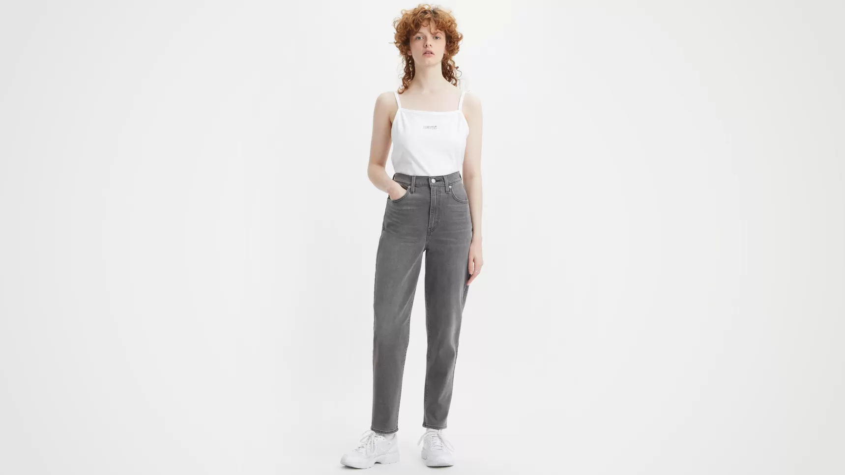 Outlet High-Raise Mom-Jeans Dames Jeans