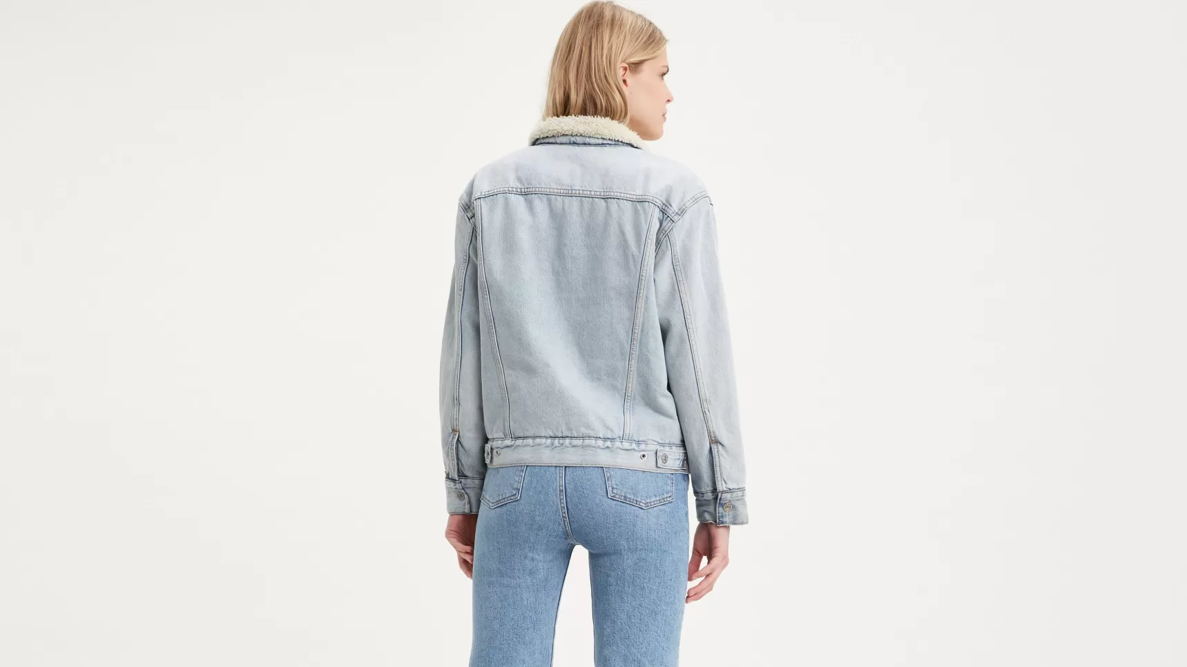 Store ® Ex-Boyfriend Sherpa Trucker Met Jacquard™ By Google Dames Spijkerjassen & Sherpas