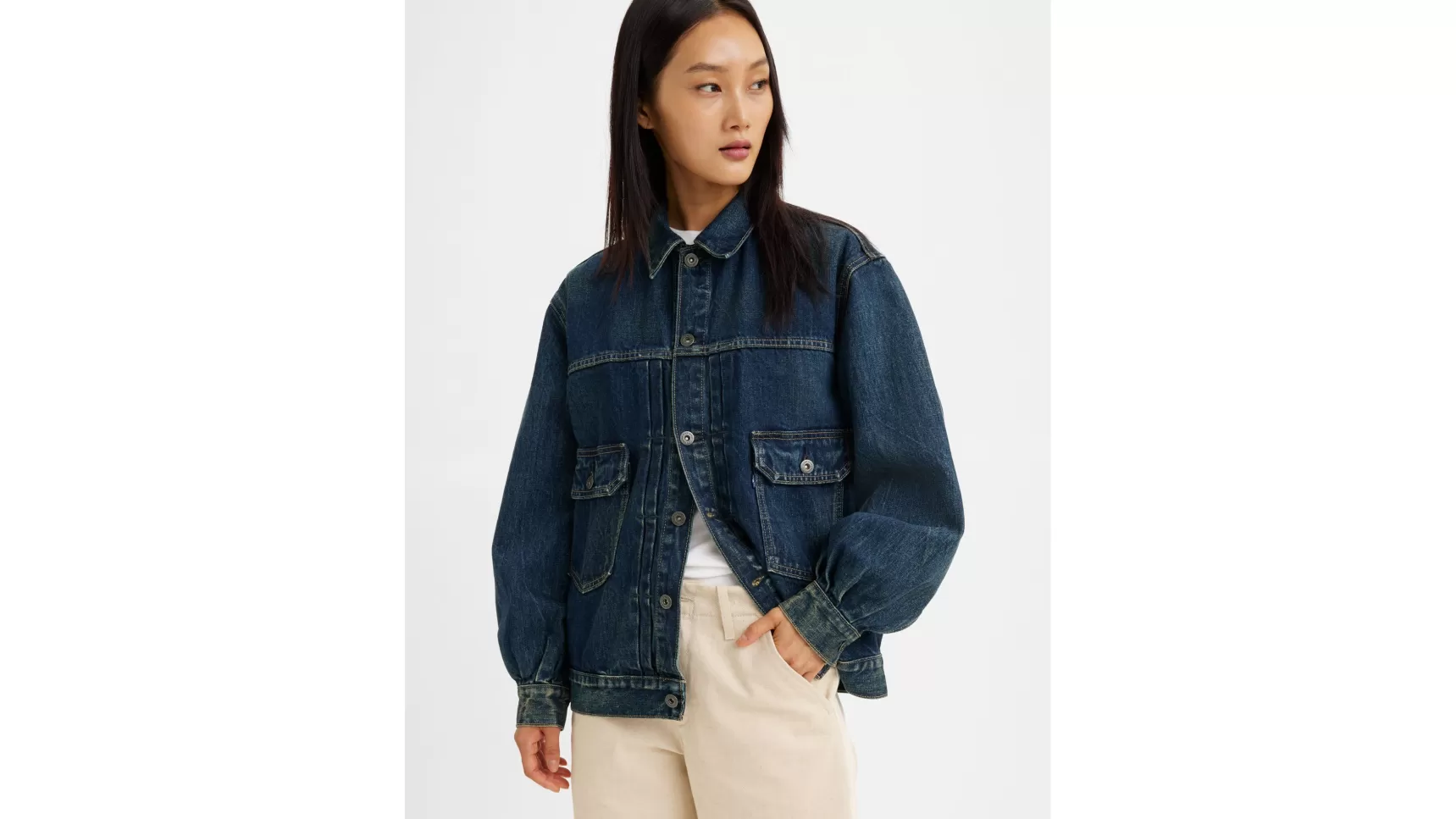 Store ® Made & Crafted® Tucked Type Ii Truckerjack Dames Spijkerjassen & Sherpas