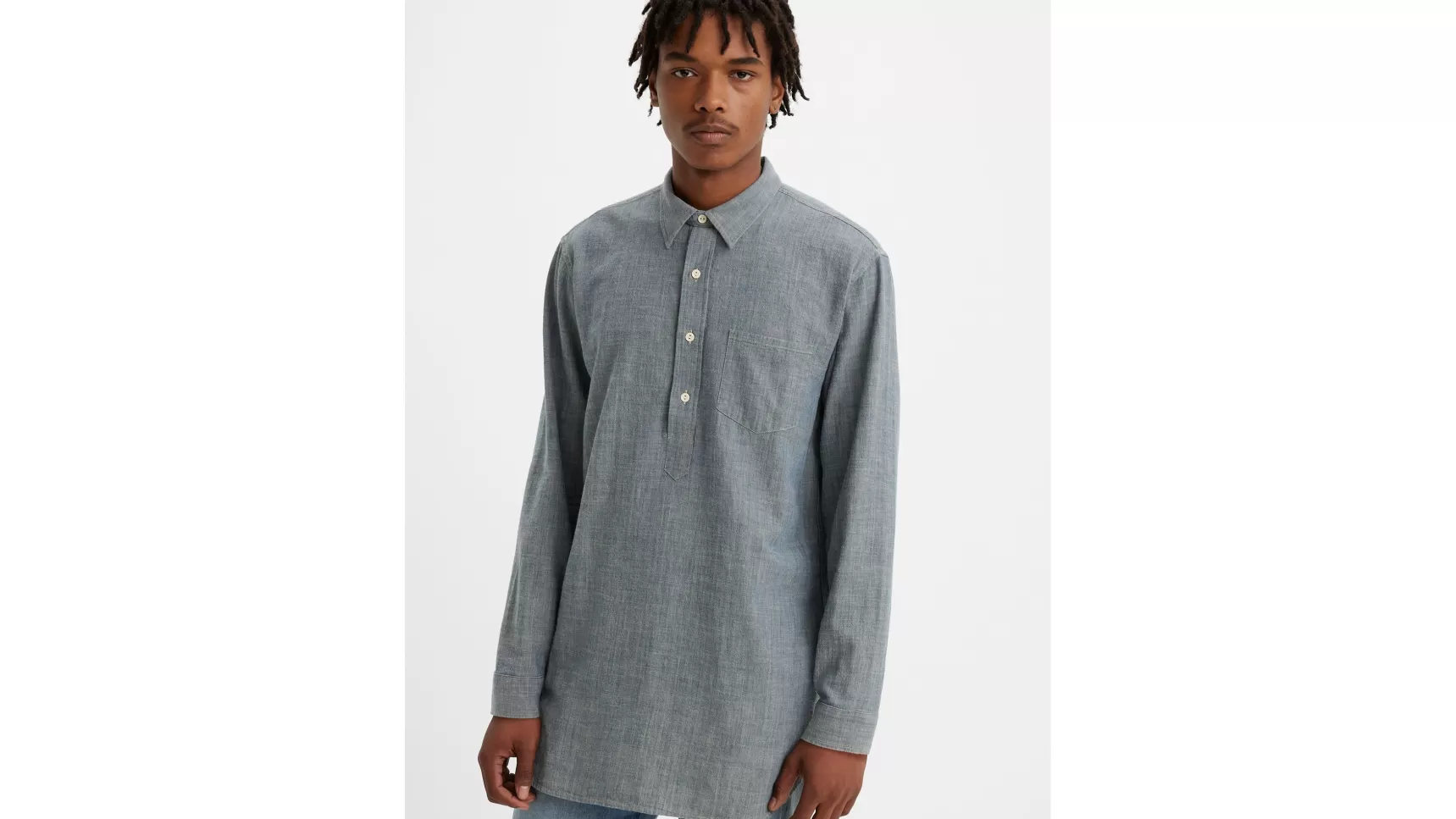 Sale ® Vintage Clothing Sunset Chambrayoverhemd Heren Overhemden