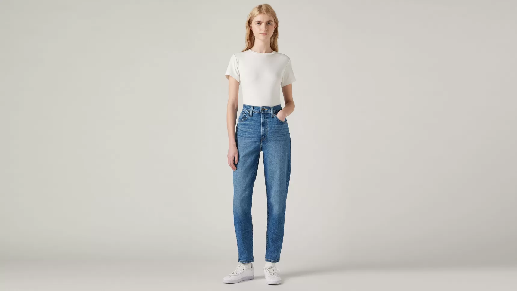 Outlet Mom-Jeans Met Hoge Taille Dames Jeans