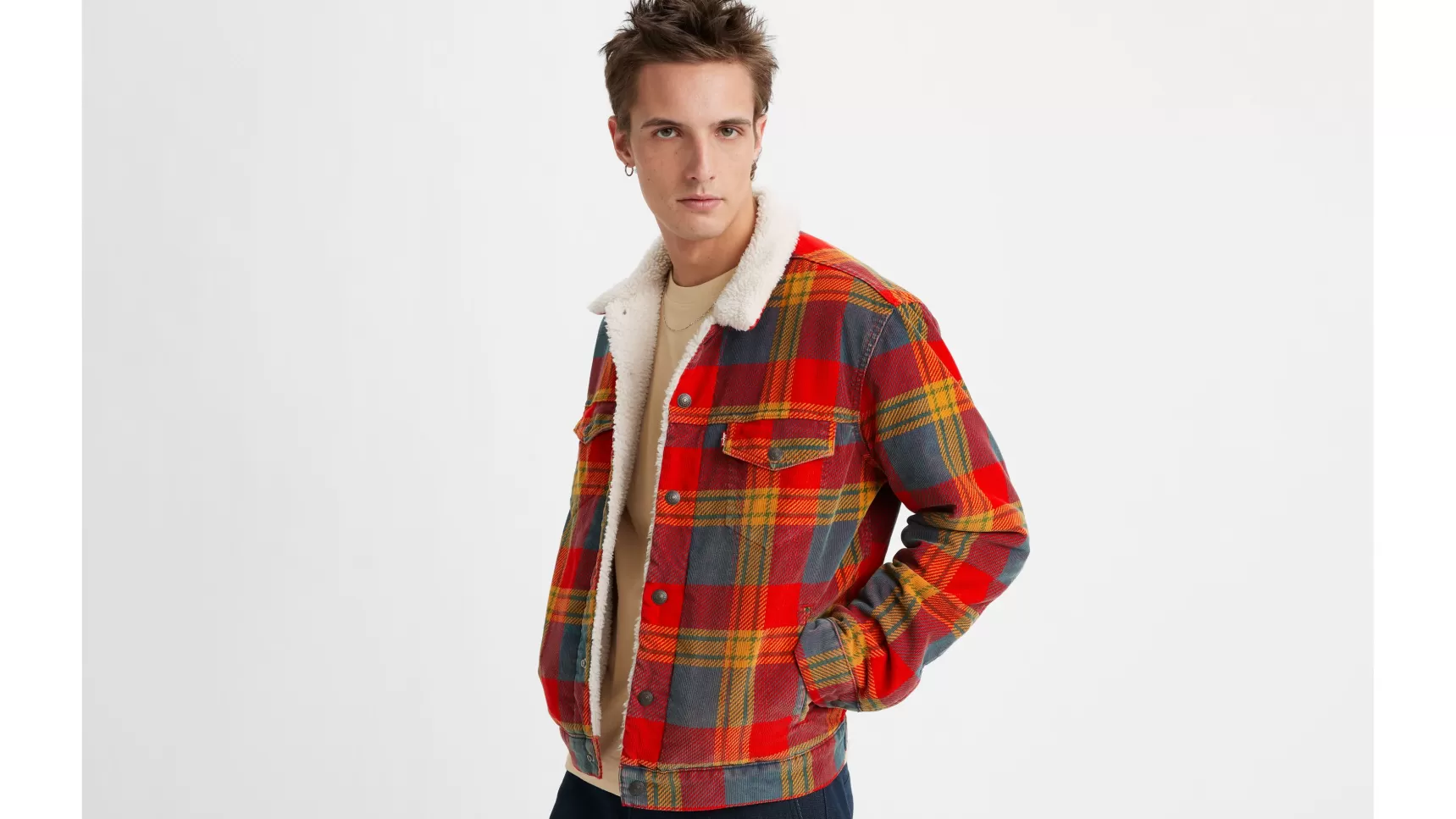 Best Sale Plaid Type Iii Sherpa Trucker Jack Heren Spijkerjassen & Sherpas