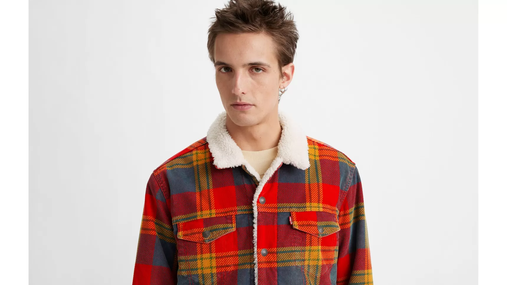 Best Sale Plaid Type Iii Sherpa Trucker Jack Heren Spijkerjassen & Sherpas