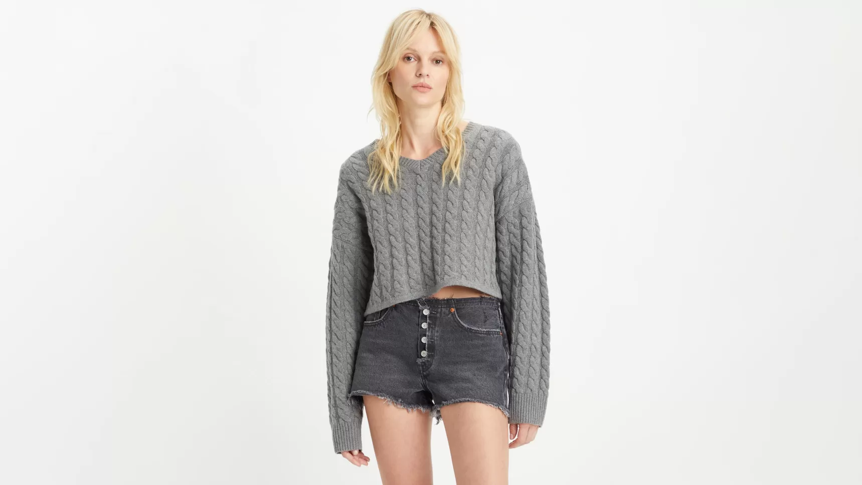 Clearance Rae Cropped Sweater Dames Truien & Sweaters