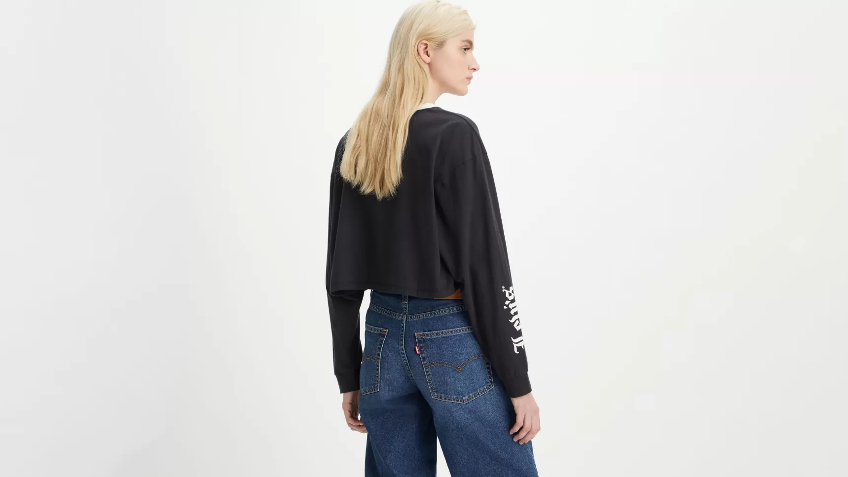 Best Sale Reese Graphic Cropped Sweater Met Lange Mouwen Dames Truien & Sweaters