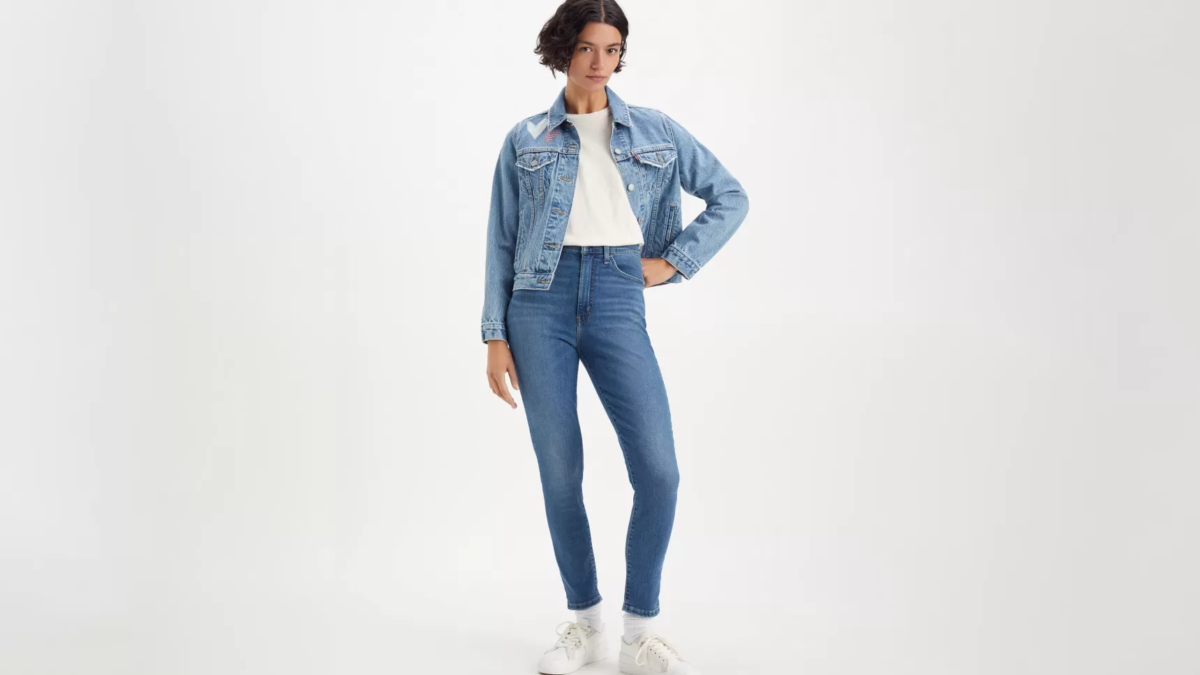 Outlet Retro High Skinny Jeans Dames Jeans