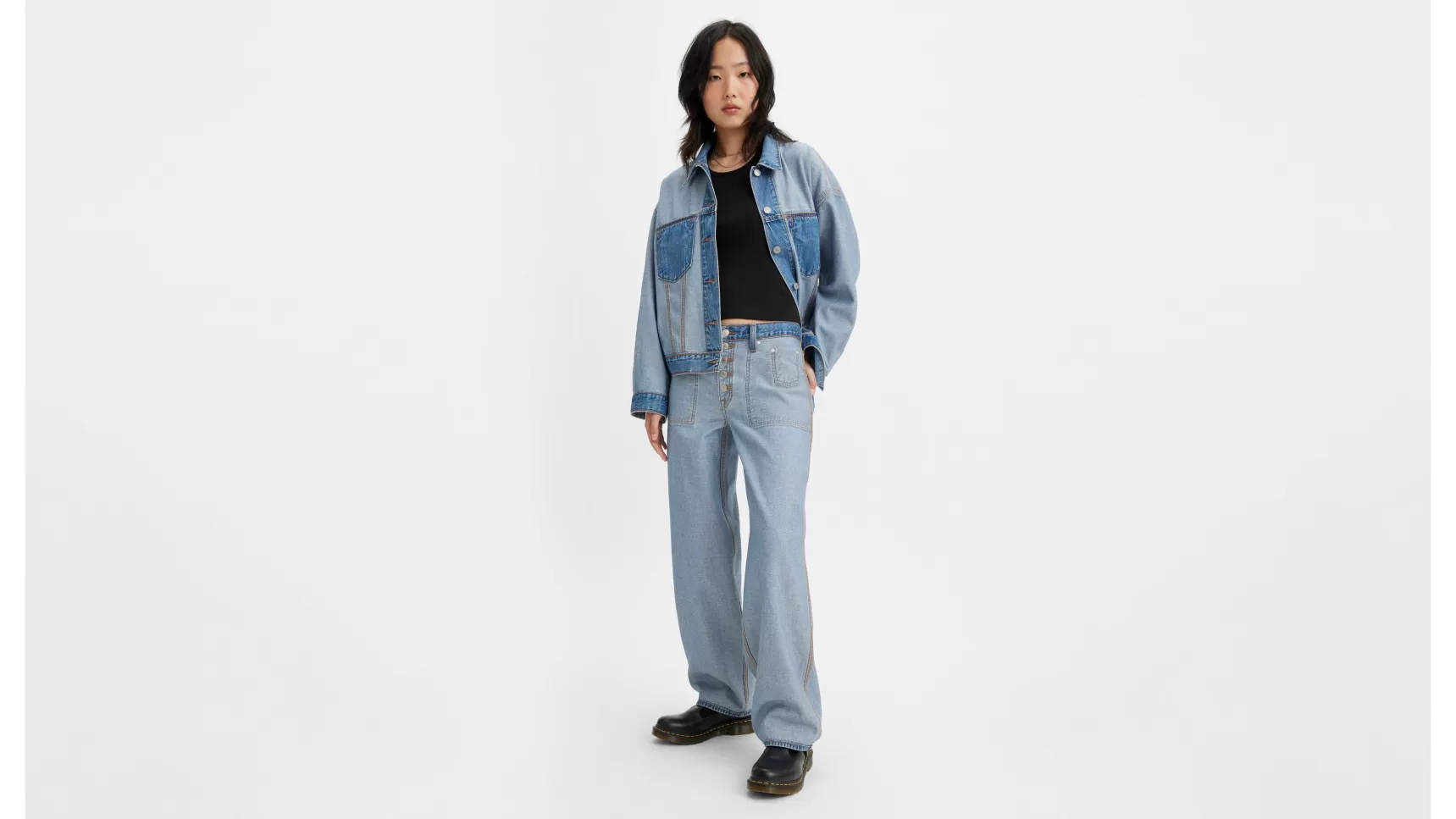 Online Reversible Baggy Dad-Jeans Dames Jeans