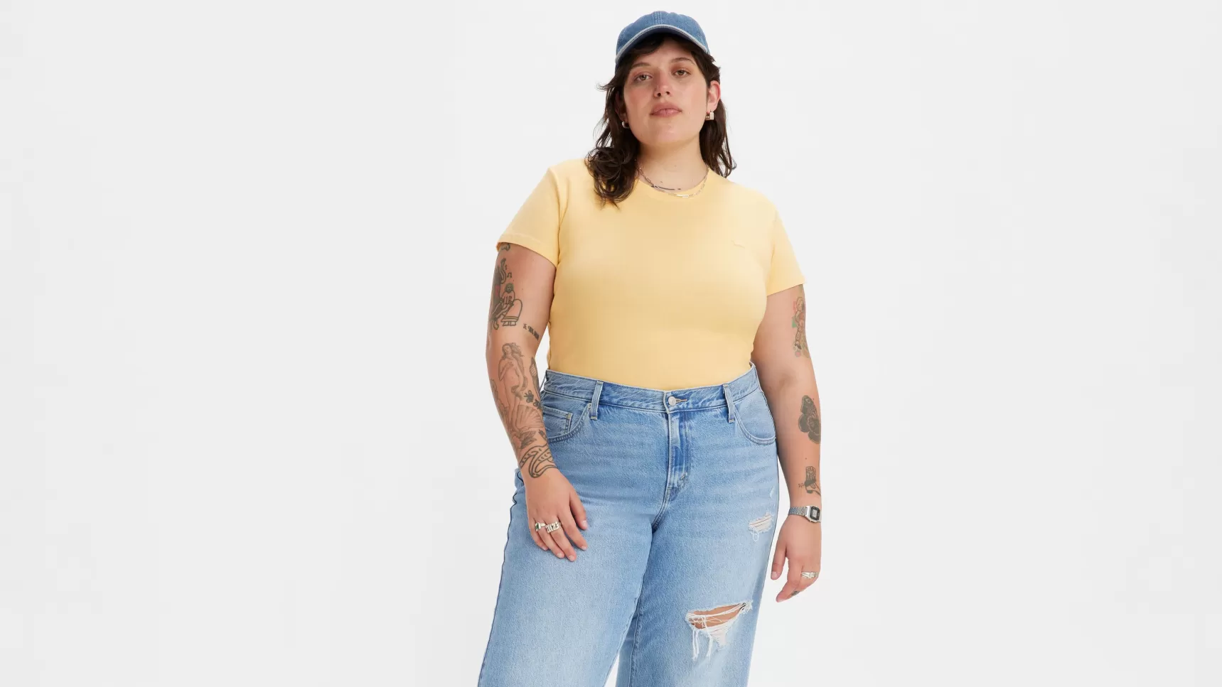Best Rib Baby Tee Met Korte Mouw (Plus Size) Dames Tops & T-Shirts