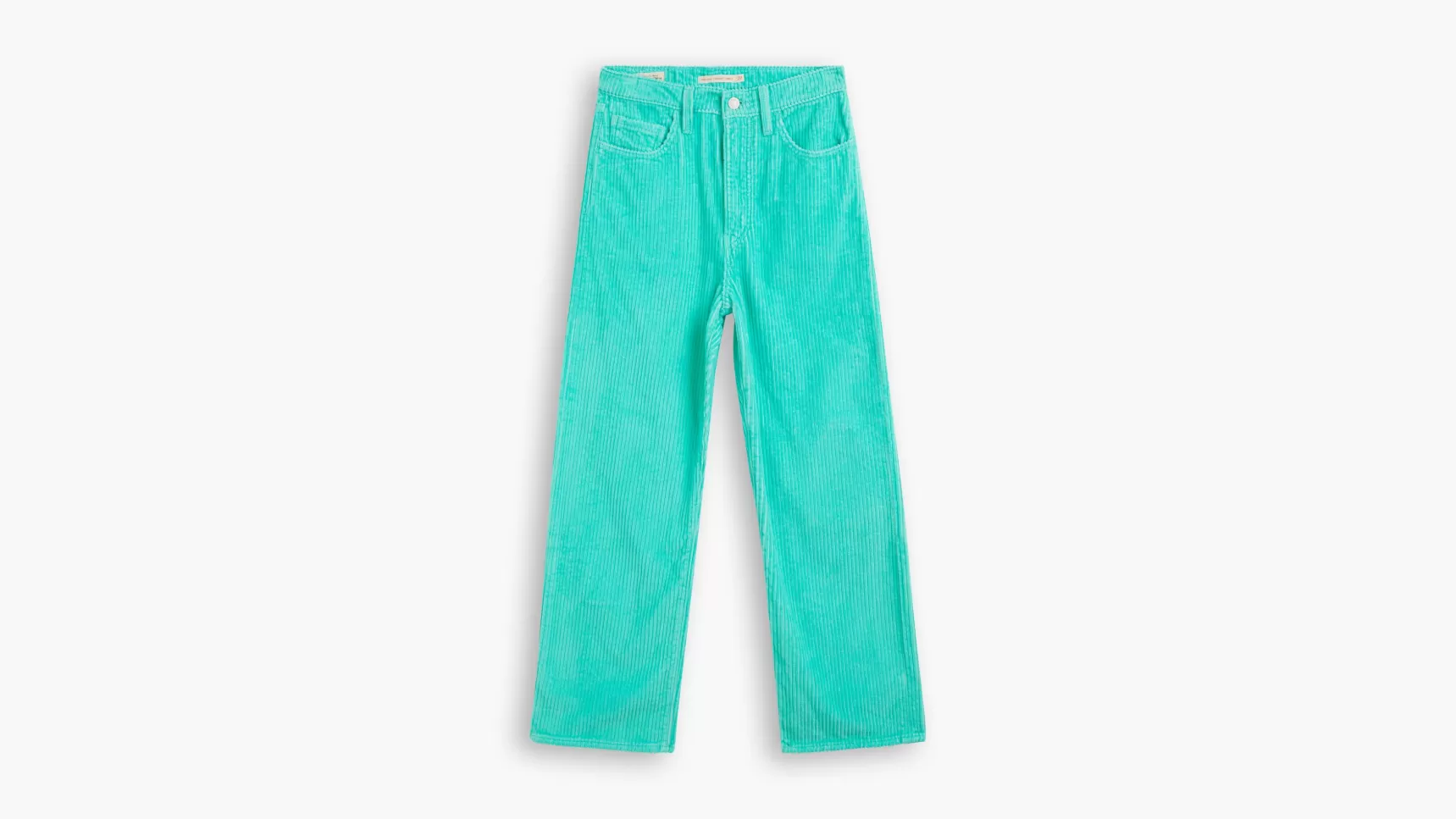 Fashion Ribcage Corduroy Broek Met Rechte Pijpen Tot De Enkel Dames Jeans
