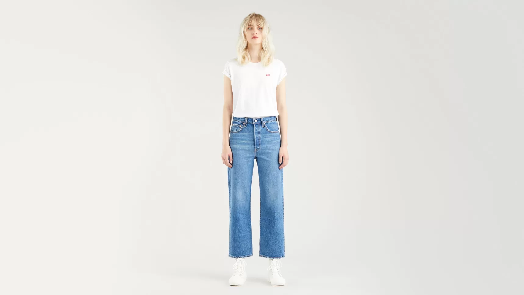 Outlet Ribcage Straight Ankle Jeans Dames Jeans