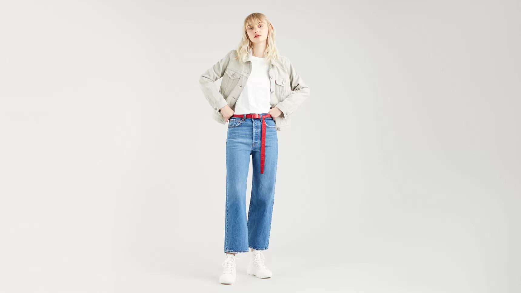 Outlet Ribcage Straight Ankle Jeans Dames Jeans