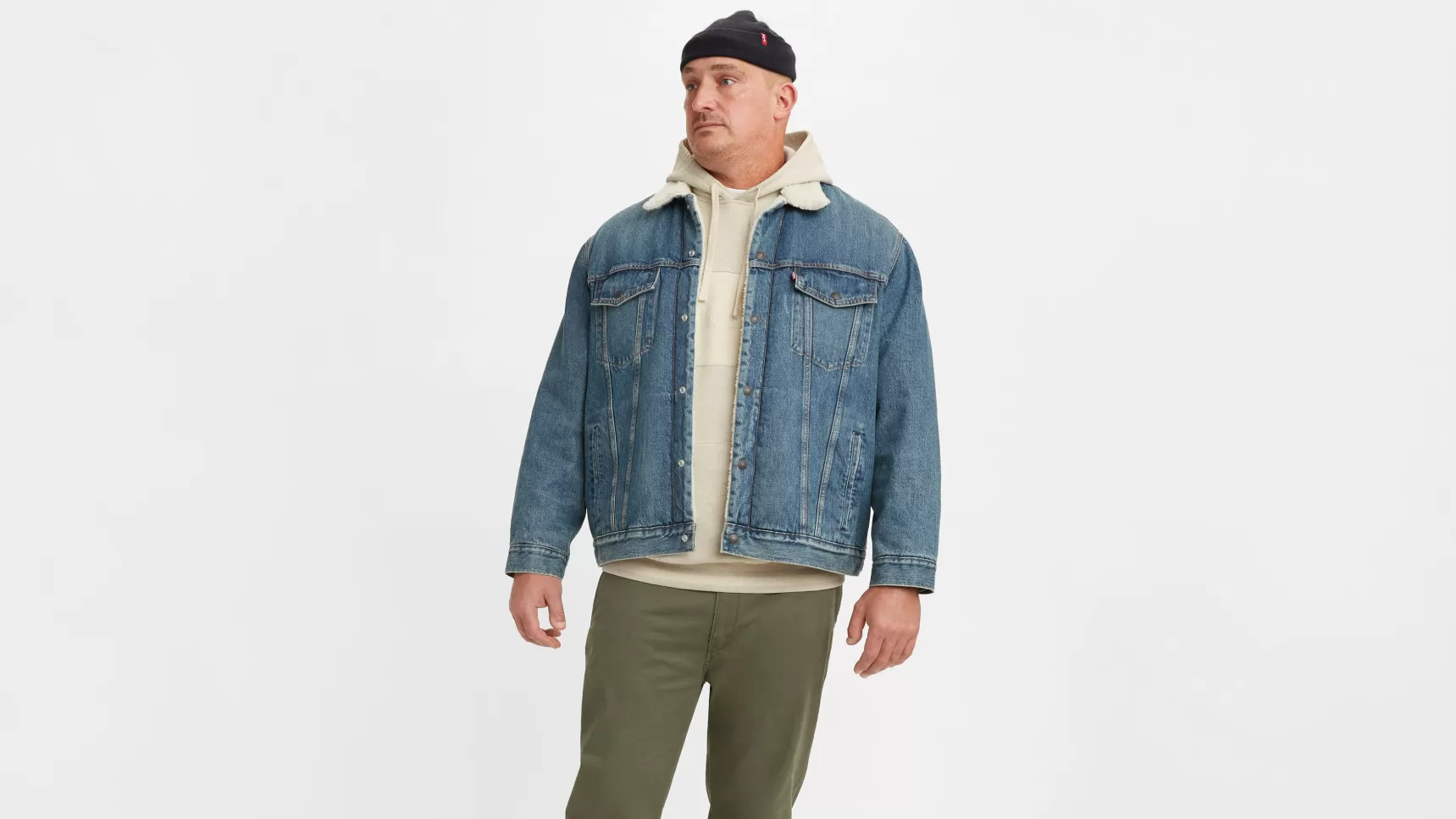 Fashion Sherpa Truckerjack (Big & Tall) Heren Spijkerjassen & Sherpas