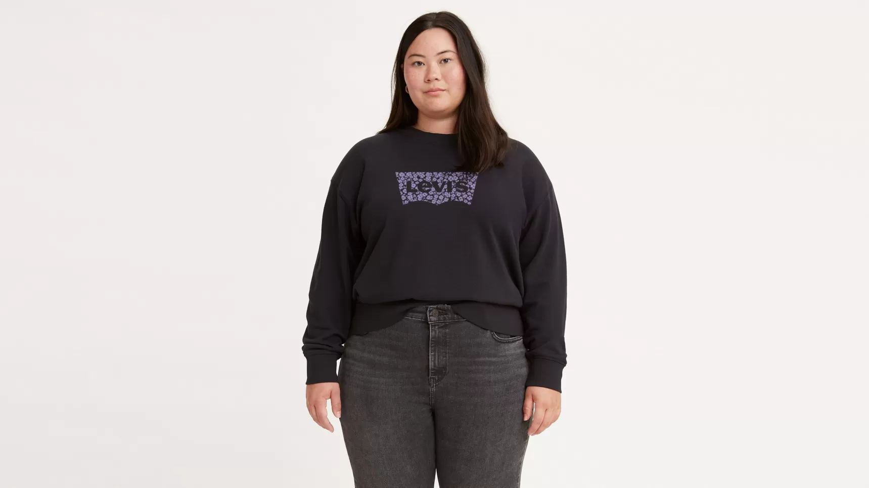 Store Standard Graphic Sweatshirt Met Ronde Hals (Plus Size) Dames Plus Size