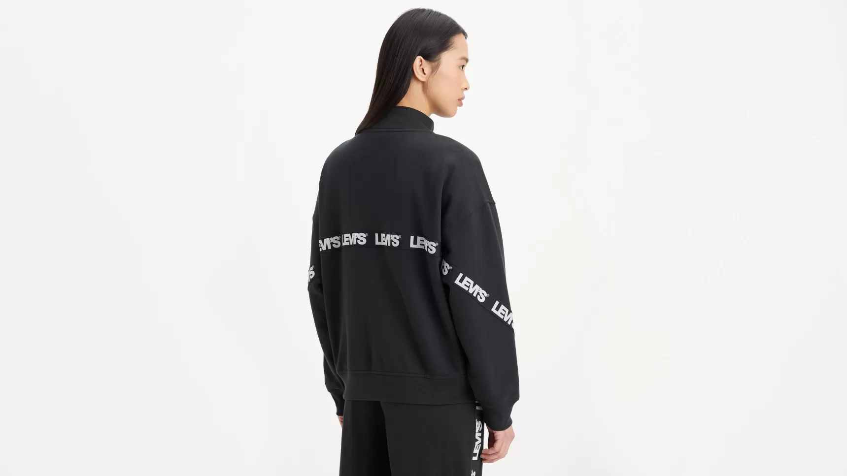 Shop Taped Flex Sweatshirt Met Rits En Ronde Hals Dames Truien & Sweaters