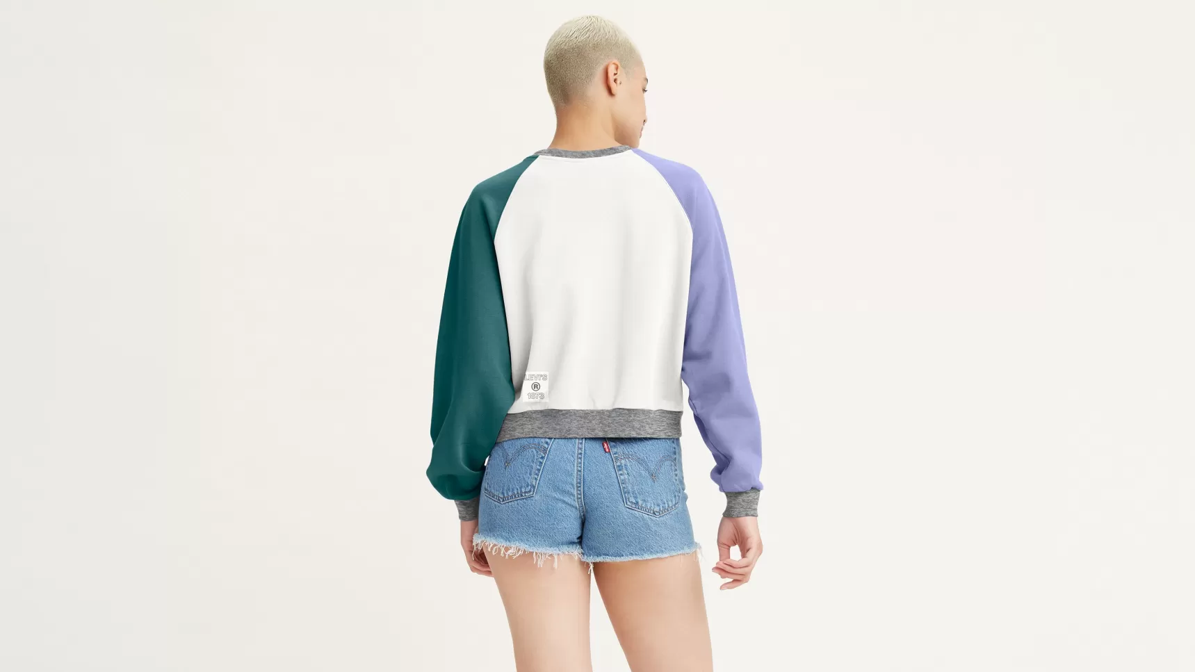 Cheap Vintage Raglan Sweatshirt Ronde Hals Dames Truien & Sweaters