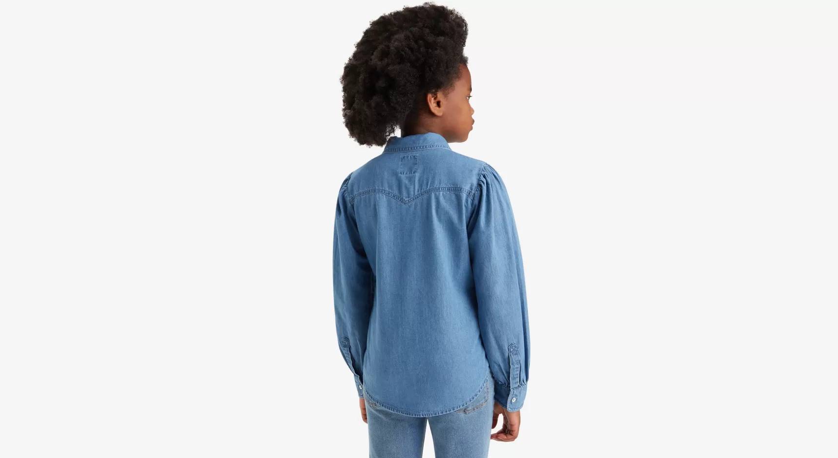 Cheap Western Denim Overhemd Met Lange Mouwen Voor Tieners Kinderen Tiener